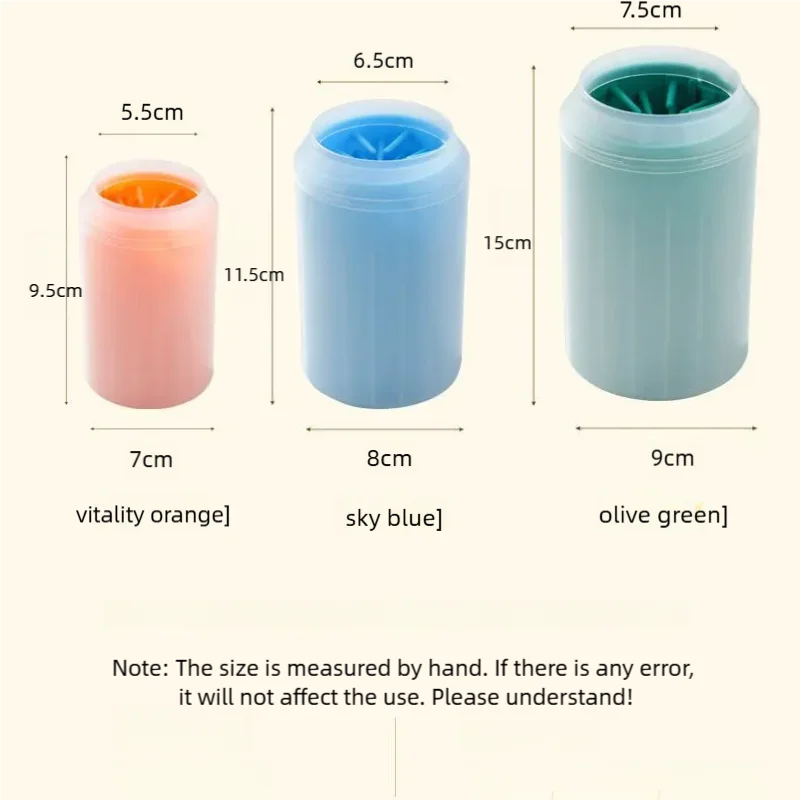 Paw cleaner cup size chart