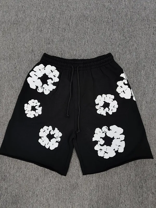 Denim Tears Cotton Wreath Shorts – Black — size M