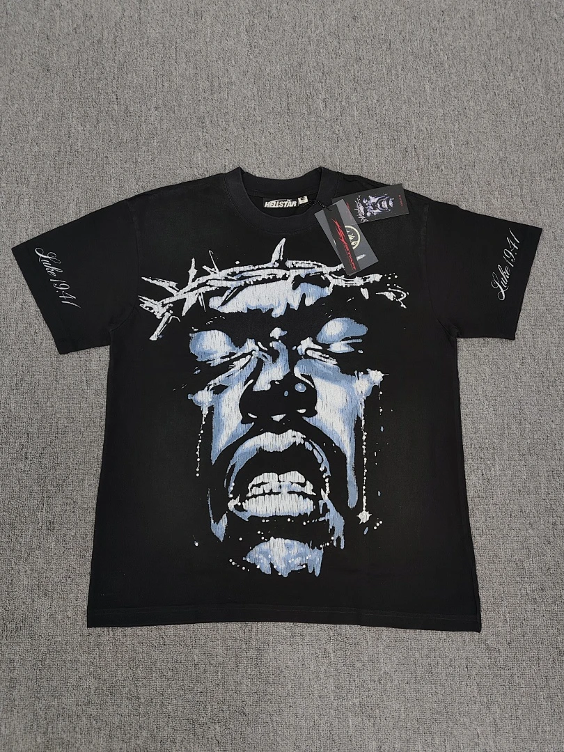 Hellstar Studios Screaming Portrait Tee – Black — size M