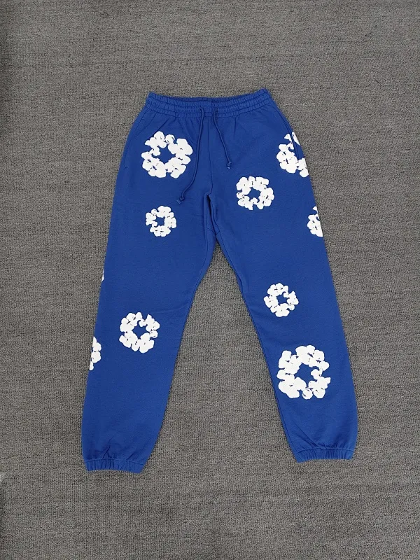 Denim Tears Cotton Wreath Sweatpants – Royal Blue — size M