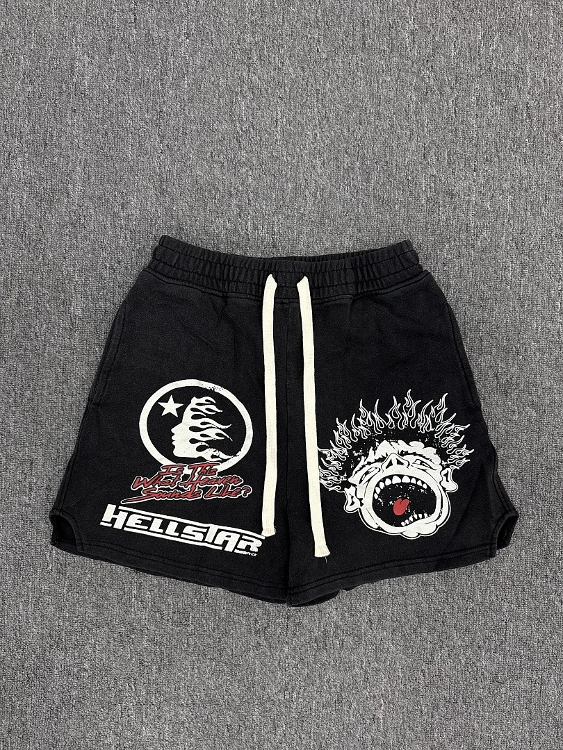 Hellstar Records Logo Mesh Shorts – Black — size M