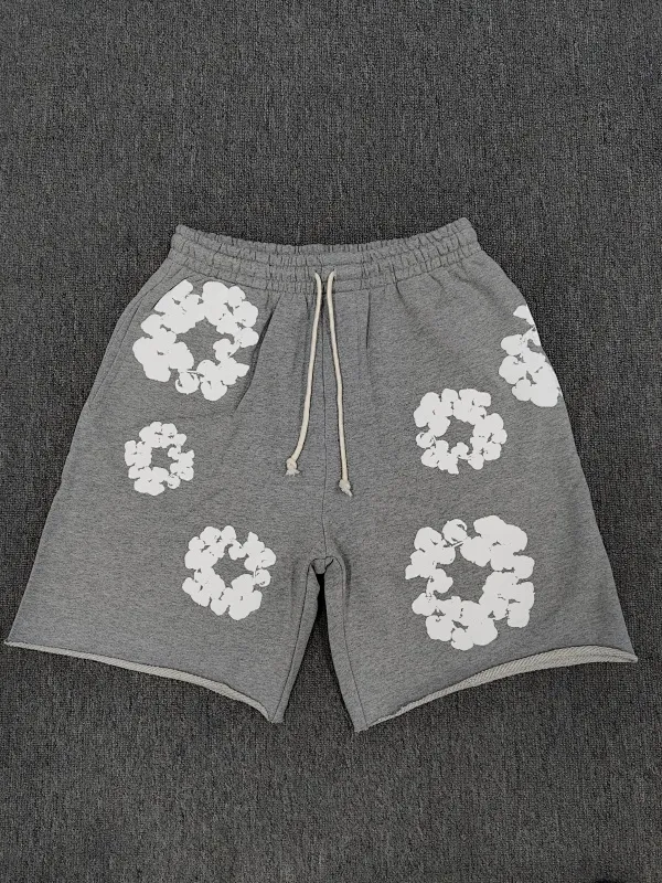 Denim Tears Cotton Wreath Shorts – Grey — size M