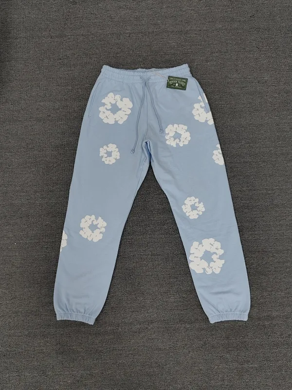 Denim Tears Cotton Wreath Sweatpants – Light Blue — size S
