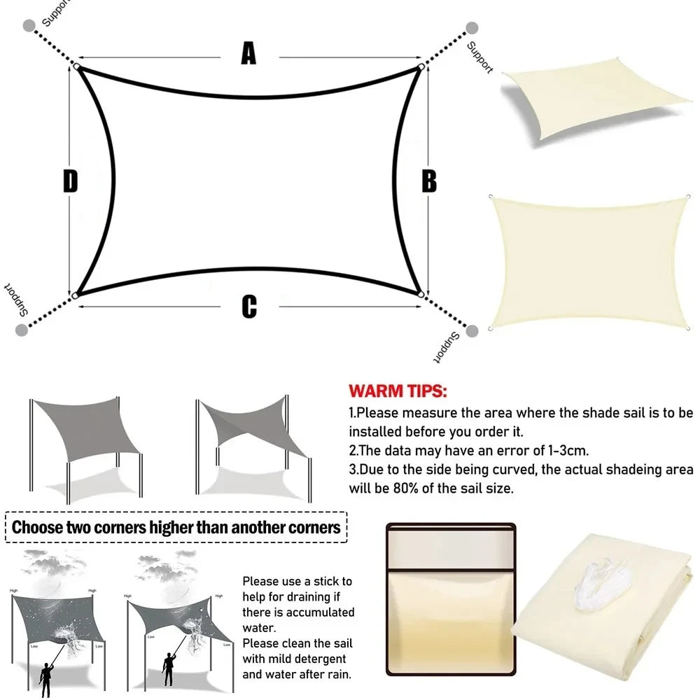 Rectangle Sun Shade Sail